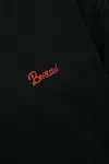 Barrow Cotton T-shirt With  Cream Print In Nero Black