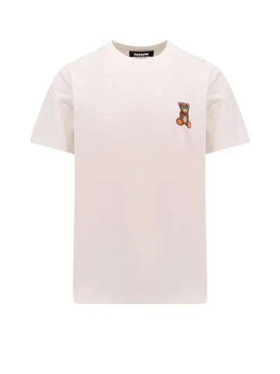 Barrow Cotton T-shirt With Iconic Frontal Bear In White