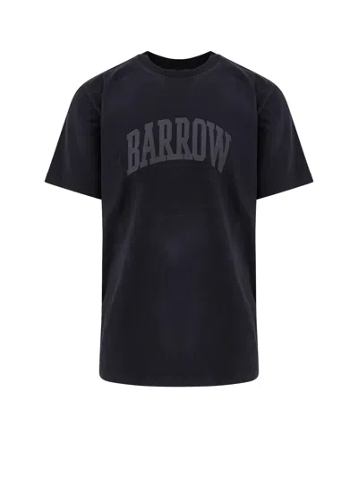 Barrow Cotton T-shirt With Logo On The Front In Black
