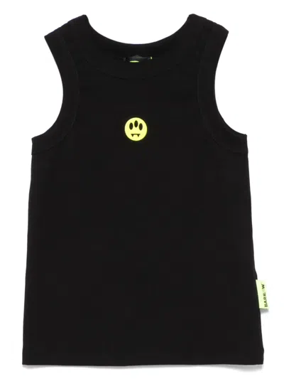 Barrow Kids' Cotton Tank Top In Black