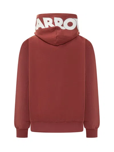 Barrow Cozy Logo Pullover Sweatshirt In Bordeaux