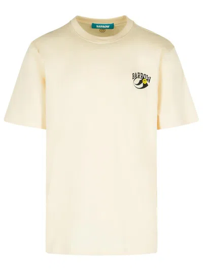 Barrow Cream Cotton T-shirt In Brown