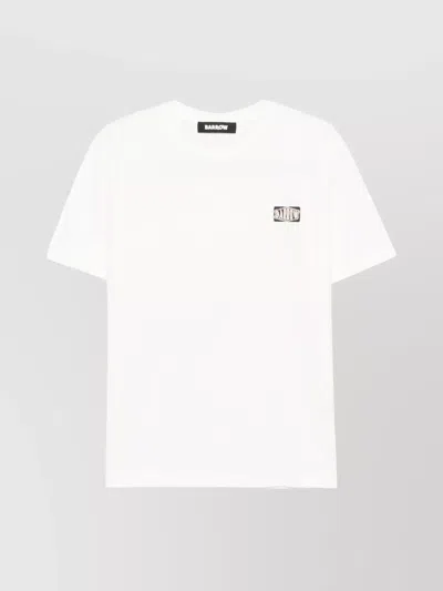 Barrow Crew Neck Graphic Print Short Sleeves In White