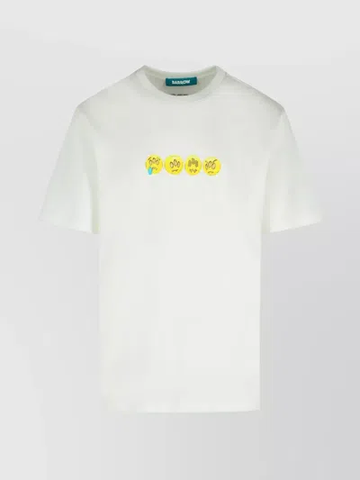 Barrow Crew Neck Graphic Print Short Sleeves In White