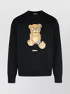 Barrow Crew Neck Graphic Print Sweatshirt In Black