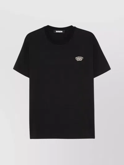 Barrow Crew Neck Graphic Print T-shirt In Black