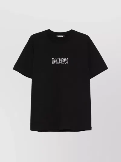 Barrow Crew Neck Graphic Print T-shirt In Black