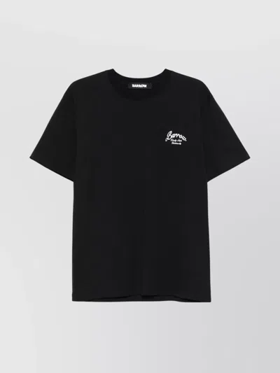 Barrow Crew Neck Graphic Print T-shirt In Black