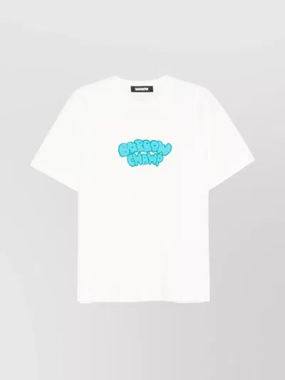 Barrow Crew Neck Graphic Print T-shirt In White