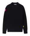 Barrow Crew-neck Intarsia-knit Sweatshirt In Black