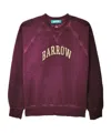 Barrow Crew Neck Logo Sweatshirt In Burgundy