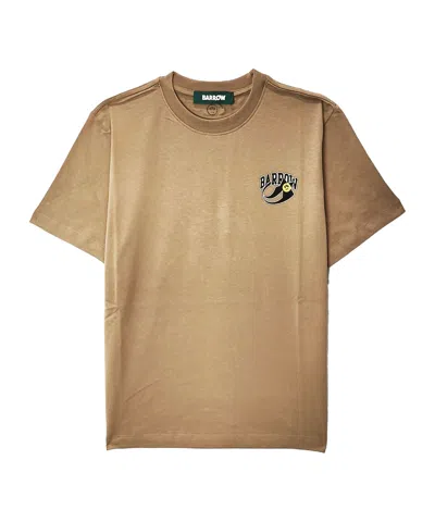 Barrow Crew Neck Logo T-shirt In Brown