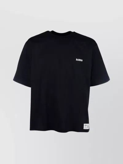 Barrow Crew Neck Number Print Short Sleeves T-shirt In Black