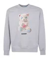 Barrow Teddy-print Crew-neck Sweatshirt In Brown