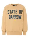 Barrow Crew-neck Teddy-print Sweatshirt In Brown