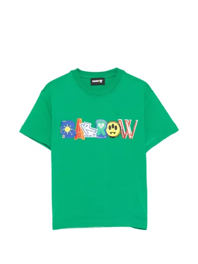 Barrow Kids' Crewneck Graphic T-shirt In Green