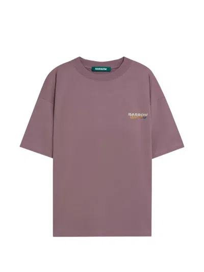 Barrow Crewneck Graphic T-shirt In Purple