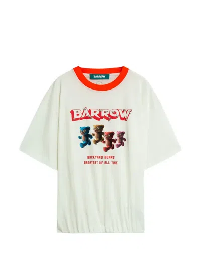 Barrow Crewneck Graphic T-shirt In White
