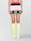 Barrow Crochet Texture High Waist Mini Skirt
