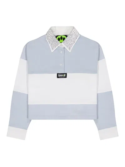Barrow Kids' Cropped Sweatshirt In Blue