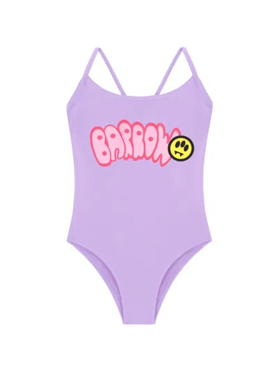 Barrow Kids' Cross-back Swimsuit In Purple