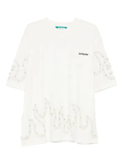 Barrow Crystal-embellished Short-sleeve T-shirt In White