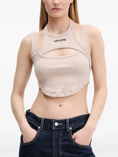 Barrow Cut-out Ribbed-knit Top In Multi