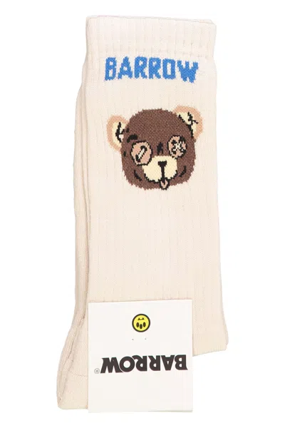 Barrow Decorative Socks With Teddy Bear, Soft In Neutral