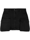 Barrow Mini Skirt In Cotton In 黑色
