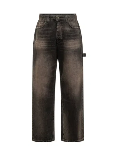 Barrow Denim Pants In Brown