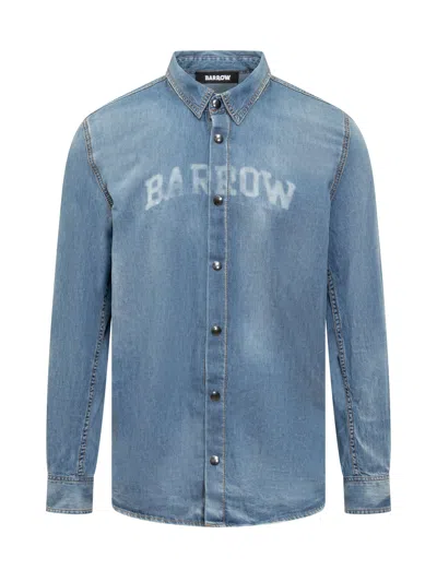 Barrow Denim Shirt In Denim Blue