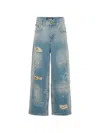 Barrow Distressed Jeans In Blue