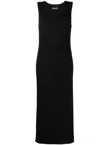 Barrow Distressed Knitted Maxi Dress In Black