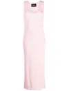 Barrow Chic Viscose Midi Dress In Rosa