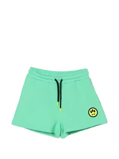 Barrow Kids' Drawstring Graphic Shorts In Green