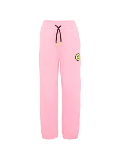 Barrow Kids' Drawstring Graphic Trousers In Pink