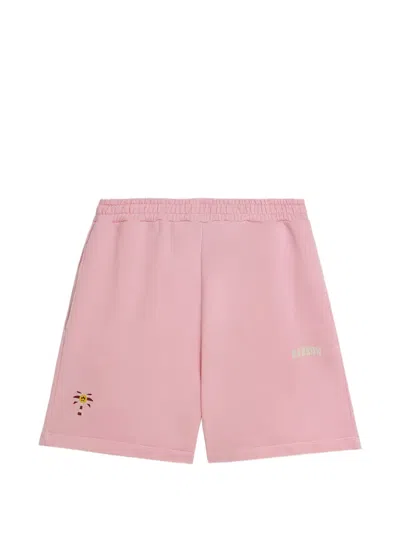 Barrow Drawstring Logo Shorts In Pink