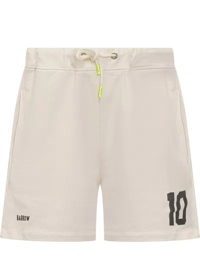 Barrow Drawstring Logo Shorts In White