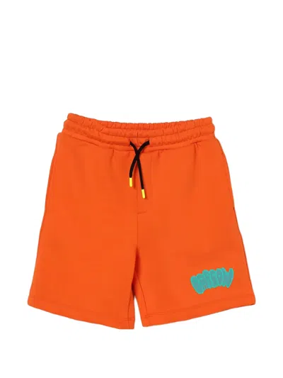 Barrow Kids' Drawstring Shorts In Orange