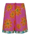 Barrow Sunflower Print Bermuda Shorts Unisex In Pink