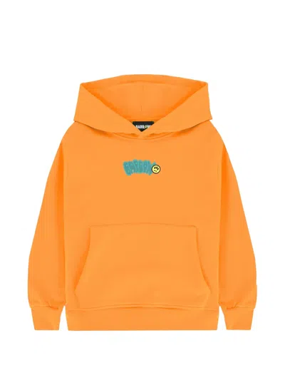Barrow Kids' Drop Shoulder Hoodie In Orange
