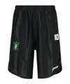 Barrow Bermuda Shorts With Elastic Waistband And Number Print In Black