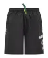 Barrow Elastic Waist Shorts In Black