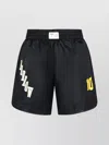 Barrow Black Nylon Basket Bermuda Shorts