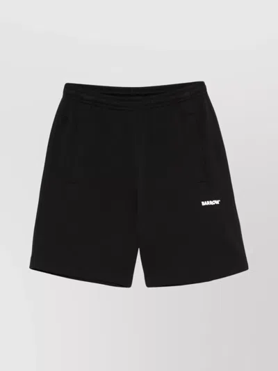 Barrow Elastic Waistband Shorts Pockets In Black