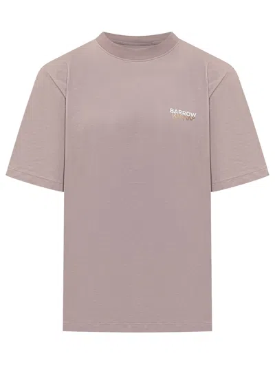Barrow Elevated Mini Graphic T-shirt In Smoke Pink