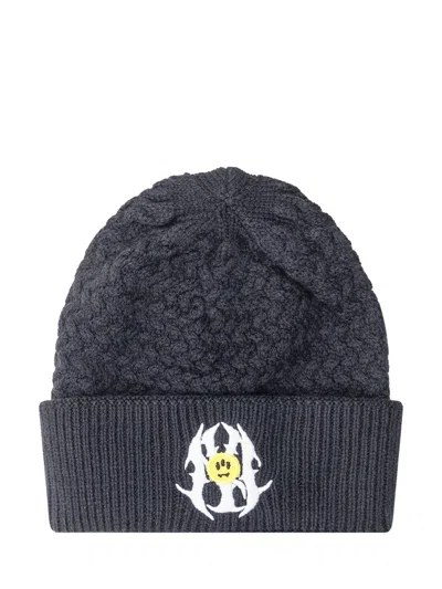 Barrow Embroidered Logo Beanie Hat - Minimalist Style In Nero