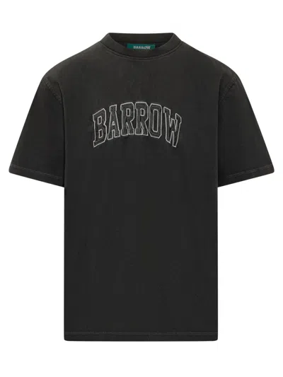 Barrow Embroidered Logo Mini T-shirt In Nero