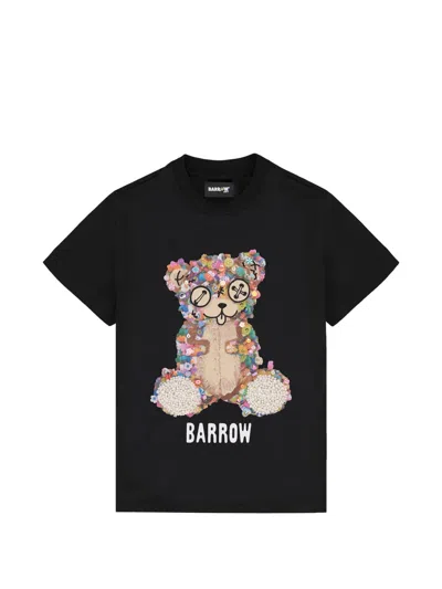 Barrow Kids' Embroidery Graphic T-shirt In Black