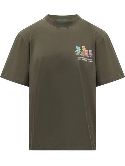Barrow Essential Crew Neck T-shirt In Verde Militare